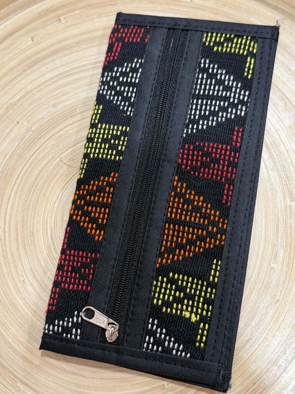 NWOT Handmade handbag design, long card holder weaving clutch wallet